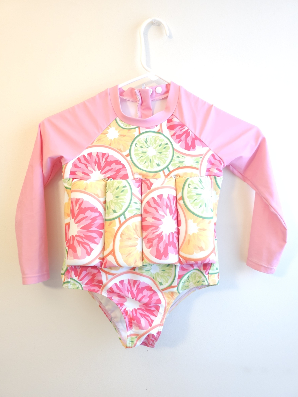 Girls' Pink Citrus Float Swim Suit - Kids Swim